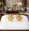 Customized 24K Gold Plated & Silver Earrings for Women Gift. 