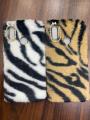 Oppo Realme 3 Fuzzy Plush Case for Girls Women Warm Winter Fluffy Furry Plush Soft TPU Shockproof Phone Case. 