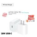 Compatible IPHONE USB-C PD Fast Charger 20W Power Adapter Charger 2 Pin (USA PIN). 