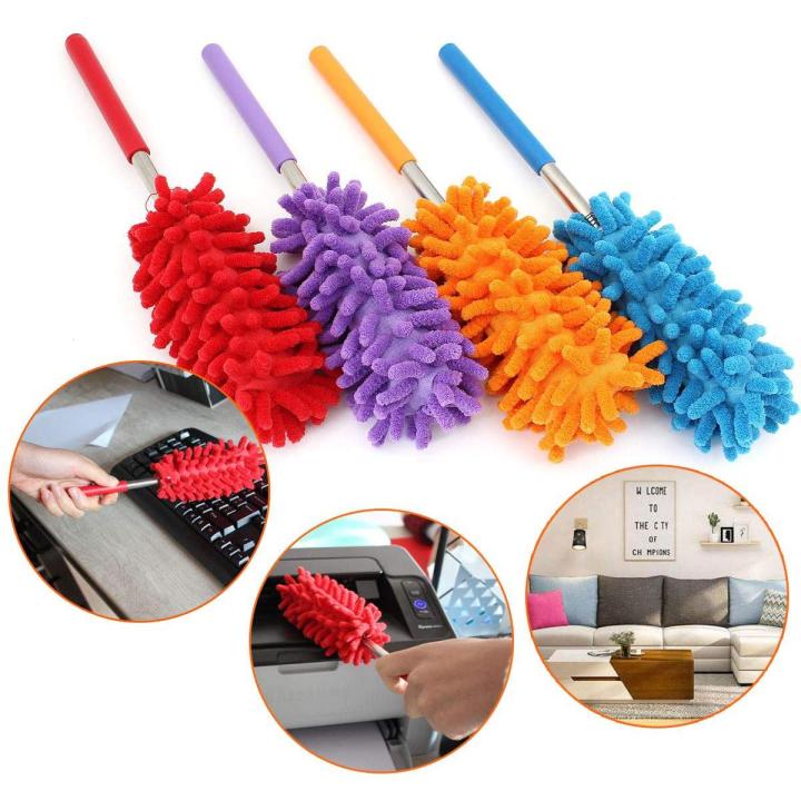 Flexible Microfiber Duster for Home Wall Ceiling Fan Cleaning - Flexible Brush/Broom with Long Extendable Handle