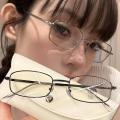 Japanese Harajuku Style Vintage Elegant Gold Wire Narrow Glasses Premium Feel Light Luxury Anti Blue Light Radiation Thin Frame. 