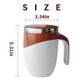 Self Stirring Coffee Mug, Automatic Magnetic Stirring Coffee Cup, 380mL Auto Mixing Mug with Lid. 