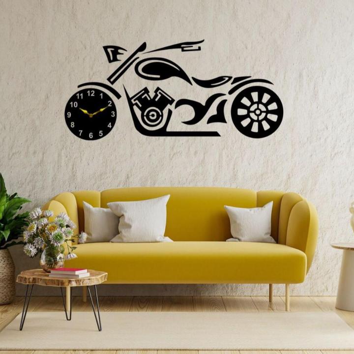 Wall Clock ‘Motorbike clock’  Perfect & Stylish Bike Wall Clock ‘Motorbike clock’ for Every Room: Digital, Wooden, 3D, and Fancy Designs for Kitchen, Bedroom, and Drawing Room