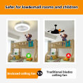 Ceiling Fan Lamps with Remote Control E27 Ventilator Lamp Aromatherapy 30W Electric Fan Lamp for Bedroom Living Room Decorative. 
