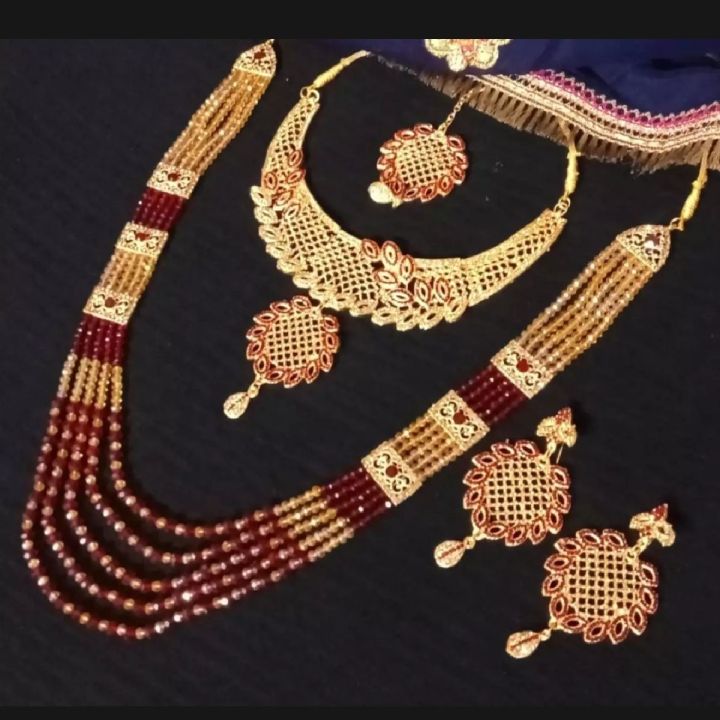 Artificial Bridal Jewelry Set with mala  - Jewellery Set for Girls / Women