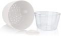 Techmanistan Indoor Plastic Self Watering Flower Pot With Cotton Rope & Container For Water. 