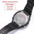 Rubber Strap Suitable For Casio G-SHOCK GA2100 GA-2110 GA-2100 GA2110 Men's and women's Sports Waterproof Strap Watch Accessories Replacement Wristband. 