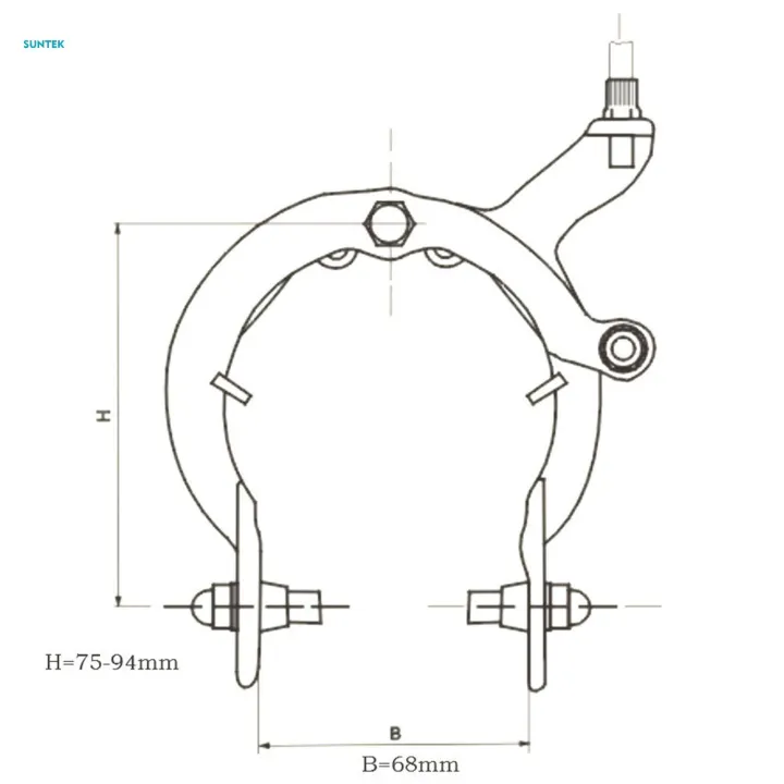 Road%20Bike%20Brake%20Caliper%20Long%20Reach%20Arm%20C%20Shape%20Brake%20Silver%20for%20Mountain%20Road%20Bike%20-%20Image%204
