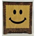 Wooden Smiley Face Tissue Box For Home & Office. 