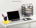 4 Layer Document DeskTray made with Metal Wire Mesh Paper Tray Desk Organizer Rack Office A4 File Holder. 