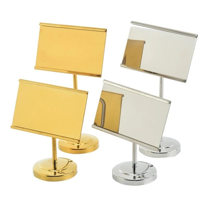 High End Hotel Buffet Label Rack Price Tag Display Stand Food Sign Holder Desk Sign Stand Name Card Clip Info Display Stand
