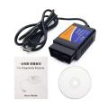 High Quality Best Price ELM327 HW V1.5 SW V2.1 Vehicles Auto Scanner Code Reader ELM 327 USB Interface OBD2 Connecter Diagnostic Too. 