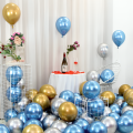 Pack of 30 Latex Balloons for Birthday Metallic Chrome Balloons for Decoration. 