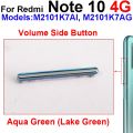 Volume Side Button For Xiaomi Redmi Note 10 10s 10T Pro 4G 5G Up Down Volume Button Power Side keys Repair Spare Parts. 