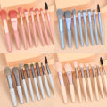 8 Pcs Mini Travel Portable Soft Makeup Brushes Set Eye Shadow Foundation Powder Eyelash Lip Concealer Blush Make Up Brush Set - Random Colours. 