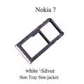 Nokia 7 Sim Tray Sim Jacket Silver. 