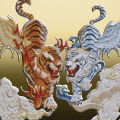 Souvenir Medal Highly Detailed Chinese Tiger Year Metal Badge. 