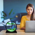 Sandscape Painting - Sand Clock - Moving Sand Art - Hourglass Sand Timer - 3D Moving Sand Mountain Lamp with Metal Stand - Showpiece - Home Decoration. 