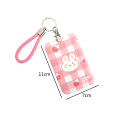 INS Cute Student Access Control Card Holder Work ID Protection Cover with Keychain. 