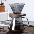 Glass pot set glass funnel coffee filter paper walnut tray silicone funnel. 
