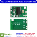 12V CA6928 Bluetooth Audio Receiver Module with High-Fidelity Stereo Sound and Wide Compatibility by Electrica. 