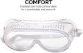 Multi-Purpose Eye Safety Goggles Adjustable Band White Color Swimming Goggles Adjustable Size Comfortable Eye Wear  Anti-Impact Waterproof Goggles. 