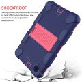 For Samsung Galaxy Tab A 8.4 (2020) Shockproof Two-Color Silicone Protection Case with Holder. 