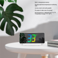 LED Digital Alarm Clock,Large Number,Bold Digit,Snooze,Adjustable Volume,Easy Operation,for Bedroom,Desk White. 