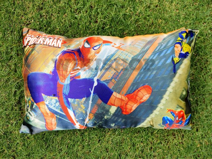 Assorted Stylish Baby Pillow, Cartoon Printed Cushion, 12x20 Inches, Soft Polyester Filling