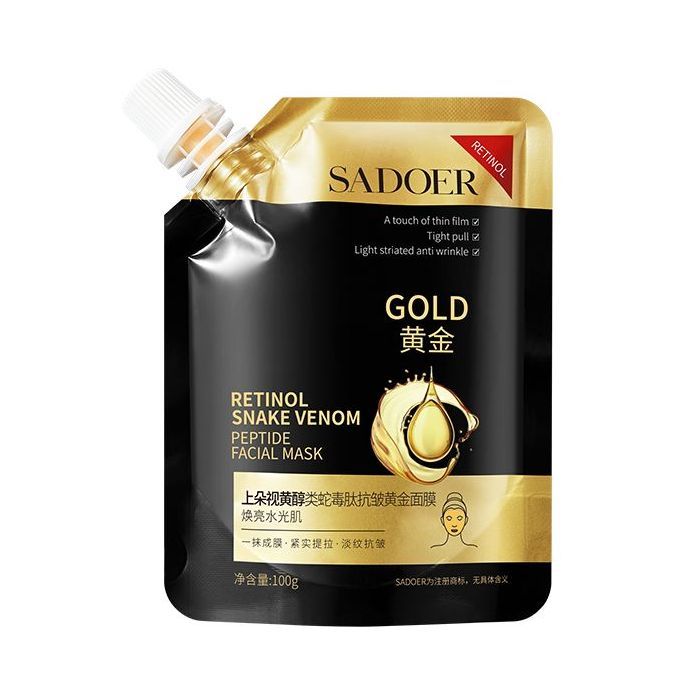 Sadoer Snake Venom Gold Mask Delicate and Smooth Moisturizing Retinol Peptide Facial Mask 100g