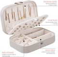 Leather Jewellery Organizer Box for Girls | Ear Rings & Necklace_Bracelets Holder | Small Jewelry Box Vanity Hanger Stand Velvet. 