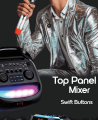 Audionic Speaker Solo X150 Rechargeable Speaker, Top Load Portable Speaker with Tws function, This Bluetooth Speaker with Swift Button Digital Display. 