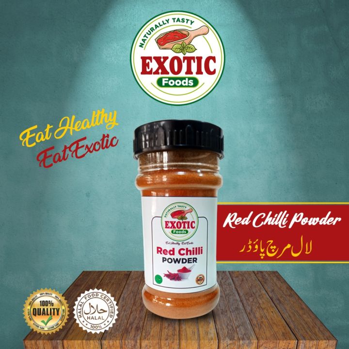 Exotic Foods Premium Quality Red Chili Powder 125gm Gross