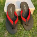 Black & Red Slippers/Flipflops for Men by Importia. 