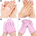 Moisturizing Gel Socks Gloves Set Hands Feet Skin Whitening Care Beauty Spa Treatment Hydrating Cool Soft Cotton Heel Booties Socks for Dry Hard Cracked Skin. 
