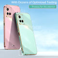 For Vivo Y21T Cover Fashion Shiny Plating Square Bumper Slim Phone Case Soft TPU Silicone Shockproof Protective Back Cover. 