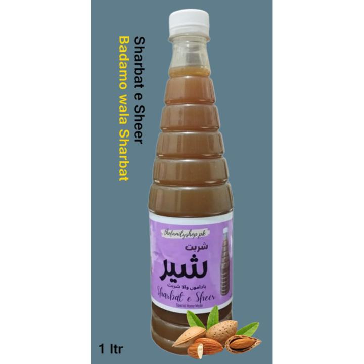 Homemade Badamo wala Sharbat - Sharbat e Sheer - 1 litr