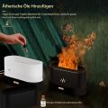 Aroma Diffuser with Flame Effect, Ultrasonic Flame Diffuser for Essential Oils, 2-in-1 Humidifier, Diffuser, Aromatic Therapy, Oils Diffuser with 2 Brightness and Waterless Automatic Shut-Off. 