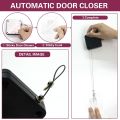 Portable Automatic Stainless Steel Door Closer Multifunctional Punch-Free Sensor Door Closer with Drawstring. 