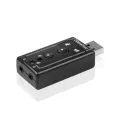 External USB Sound Card and Audio Adapter USB 2.0 Virtual 7.1 Channel Stereo 3.5mm Headphone Audio Adapter Microphone Sound Card and audio enhancer for Gamers. 