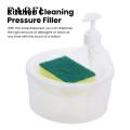Easy to Use Soap Dispenser Convenient Soap Dispenser with Sponge Holder No Dripping Large Capacity Home Supplies Soap Dispenser for Kitchen. 