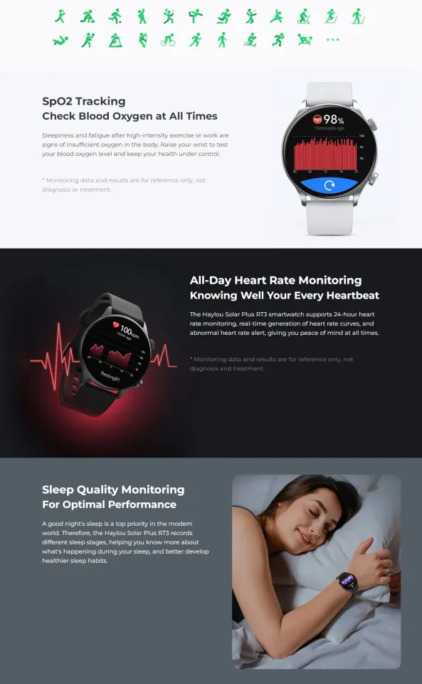 Haylou Solar Plus RT3 Bluetooth Calling Smartwatch Original