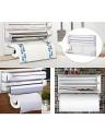 3 In 1 Triple Paper Dispenser Tissue Paper Foil Paper Cling Cutter Kitchen Tool. 