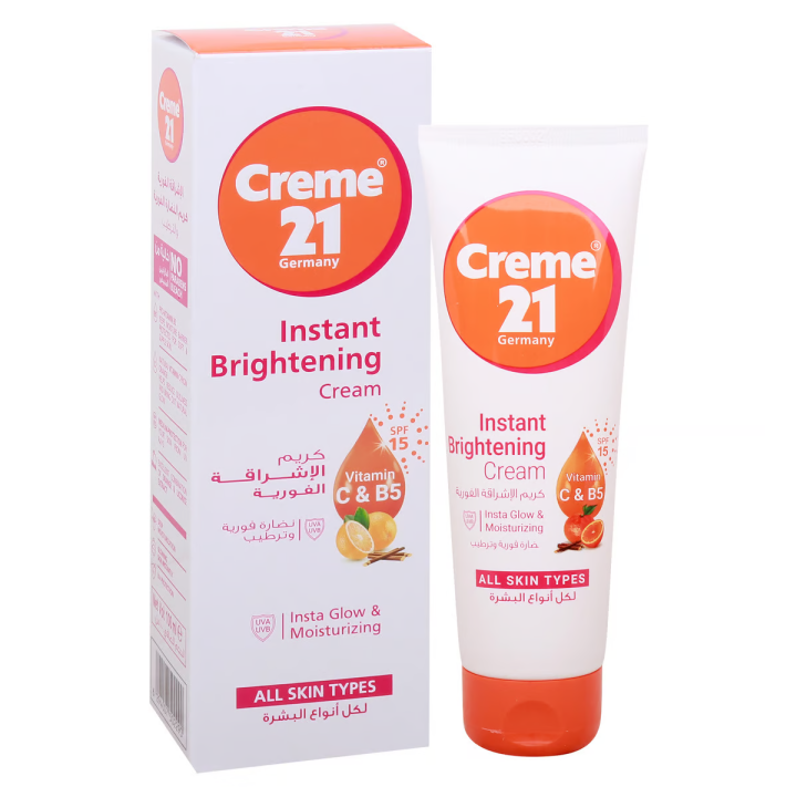 Creme 21 Instant Brightening Cream With SPF 15 For All Skin Types 100ml
