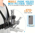 Chest mount CX-10 Universal Chest Mount Mobile Holder | Adjustable Body Harness | Hands-Free POV Recording for Vlogging & Action Videos. 