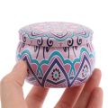 New Tin Tin Box Drum-shaped Party Supply Storage Case Candle Making Kit Holder. 