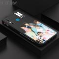 Hontinga for Infinix Hot 8 / Hot 8 Pro Back Cover Fashion Cool BTS Side Design Case Square Edge Liquid Silicone Phone Case. 