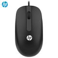 H-P Wired USB Optical Mouse, 1000 Dpi, 3 Buttons, 100% Original For Pc and Laptop-Black-. 