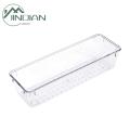 Anti-slip Organizer Clear Acrylic Drawer Organizer with Drain Holes Stackable Storage Bin for Clear Anti-slip Drawer Tray. 
