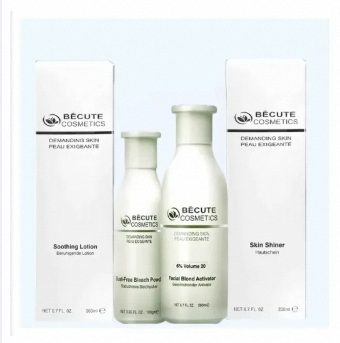 Pack of 2 Becute Cosmetics Skin Polisher Facial Blond activator & Bleach Powder (200ml +120ml)